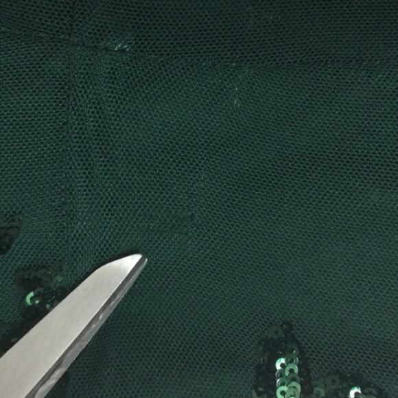 LULU'S SZ M Valhalla Forest Green Sequin Mermaid Lace-Up Maxi Dress NWT 0B5 - Picture 11 of 11